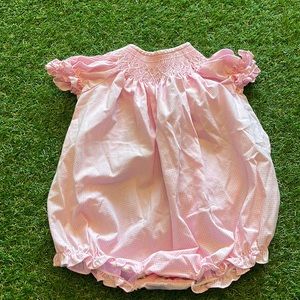 Pink Smocked Romper